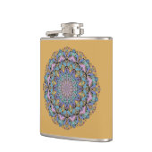 Handgemalte Mandala-Uhr 3 Flachmann (Links)