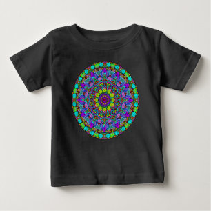Handgemalte Mandala-Uhr 4 Baby T-shirt