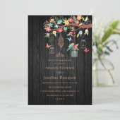 Handgemalte Mason Jars Spring Engagement Party Einladung (Stehend Vorderseite)