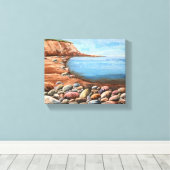 Handgemalte Meereslandschaft Leinwanddruck (Insitu (Holzboden))