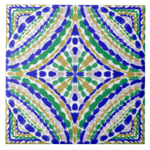 Handgemalte, mehrfarbige Mosaike Fliese