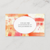 Handgemalte, moderne Aquarellbahn Abstrakt Life Co Visitenkarte (Rückseite)