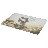 Handgemalte Monarchschmetterlinge Schneidebrett (Ecke)