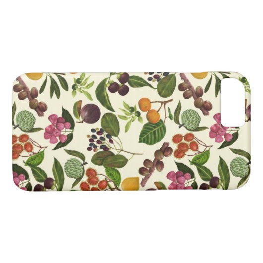 Handgemalte Muster für exotische tropische Früchte Case-Mate iPhone Hülle (Rückseite (Horizontal))