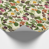 Handgemalte Muster für exotische tropische Früchte Geschenkpapier (Ecke)