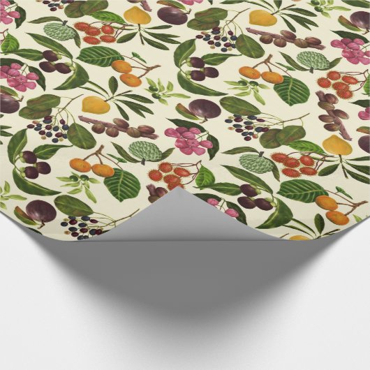 Handgemalte Muster für exotische tropische Früchte Geschenkpapier (Ecke)