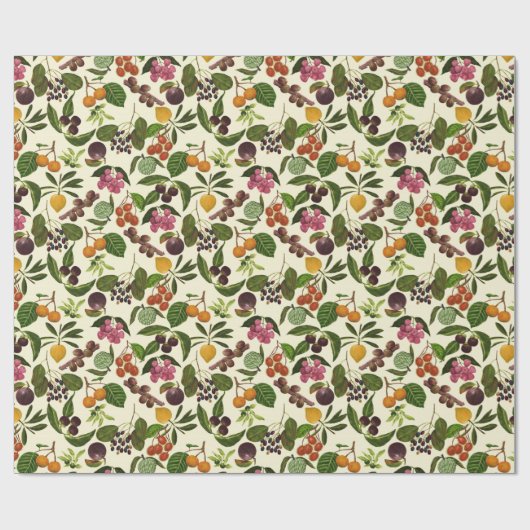 Handgemalte Muster für exotische tropische Früchte Geschenkpapier (Flach)