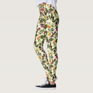 Handgemalte Muster für exotische tropische Früchte Leggings