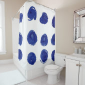 Handgemalte Nahtlose Polka-Punktmuster Duschvorhang (Beispiel)