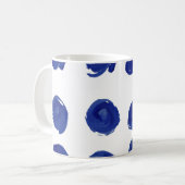 Handgemalte Nahtlose Polka-Punktmuster Kaffeetasse (Vorderseite Links)