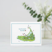 Handgemalte Nantucket-Insel Postkarte (Stehend Vorderseite)