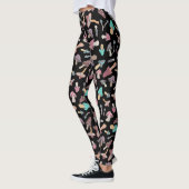Handgemalte Niedliche Mushroom Fungi Muster Leggings (Links)