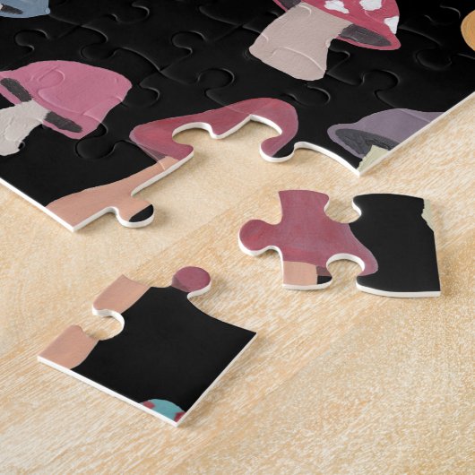 Handgemalte Niedliche Mushroom Fungi Muster Puzzle (Seite)
