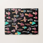 Handgemalte Niedliche Mushroom Fungi Muster Puzzle (Horizontal)