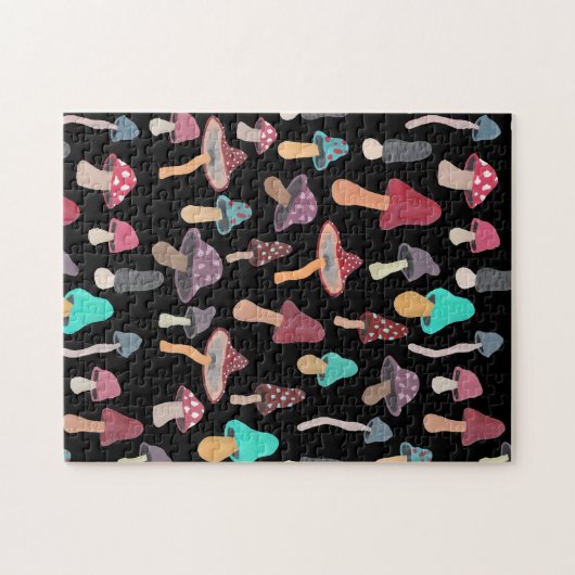 Handgemalte Niedliche Mushroom Fungi Muster Puzzle (Horizontal)