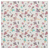 Handgemalte Niedliche Mushroom-Fungi-Muster Stoff (Muster)