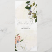 Handgemalte Öl-Blumen, die Wedding sind das Menü Menükarte (Rückseite)