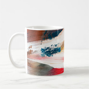 Handgemalte Ölgemälde. Abstrakter Kunsthintergrund Kaffeetasse