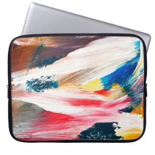 Handgemalte Ölgemälde. Abstrakter Kunsthintergrund Laptopschutzhülle