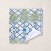 Handgemalte Orange Tree Topiary Ginger Jar Jars Badhandtuch Set (Waschlappen)