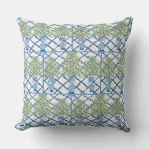 Handgemalte Orange Tree Topiary Ginger Jar Jars Kissen