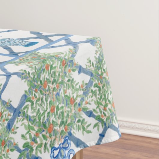 Handgemalte Orange Tree Topiary Ginger Jar Jars Tischdecke (Beispiel)