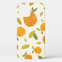 Handgemalte Orangen Frucht nahtlos Muster Design