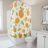 Handgemalte Orangen Frucht nahtlos Muster Design Duschvorhang (Beispiel)
