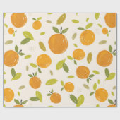 Handgemalte Orangen Frucht nahtlos Muster Design Geschenkpapier (Flach)