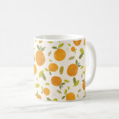 Handgemalte Orangen Frucht nahtlos Muster Design Kaffeetasse (VorderseiteRechts)