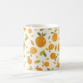 Handgemalte Orangen Frucht nahtlos Muster Design Kaffeetasse (Mittel)