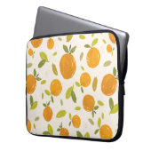 Handgemalte Orangen Frucht nahtlos Muster Design Laptopschutzhülle (Vorderseite Links)