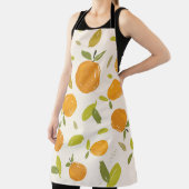 Handgemalte Orangen Frucht nahtlos Muster Design Schürze (InSitu)