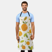 Handgemalte Orangen Frucht nahtlos Muster Design Schürze (Getragen)