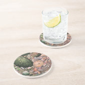 Handgemalte Originalkunst wird weggetippt Getränkeuntersetzer (Seite)