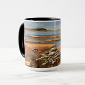 Handgemalte Originalkunst wird weggetippt Tasse (Vorderseite Links)