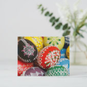 Handgemalte Ostereier Postkarte (Stehend Vorderseite)