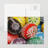 Handgemalte Ostereier Postkarte (Vorne/Hinten)