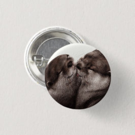 Handgemalte Otters - Zender Moment Wildlife Art Button