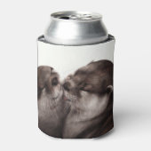 Handgemalte Otters - Zender Moment Wildlife Art Dosenkühler (Kanne Vorderseite)