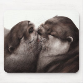 Handgemalte Otters - Zender Moment Wildlife Art Mousepad