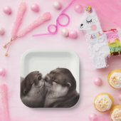 Handgemalte Otters - Zender Moment Wildlife Art Pappteller (Party)