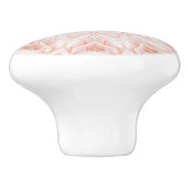 Handgemalte Pastel Apricot Mandala Keramikknauf (Seitenansicht)