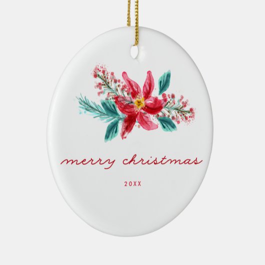 Handgemalte personalisierte Weihnachtsverzierung Keramik Ornament (Rechts)