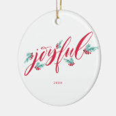 Handgemalte personalisierte Weihnachtsverzierung Keramikornament (Links)