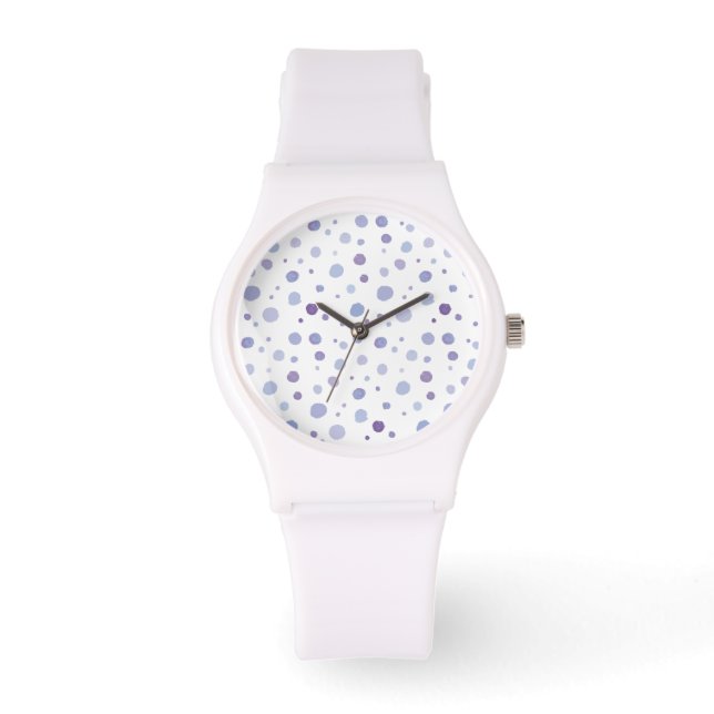 handgemalte Polka Punkte Armbanduhr (Vorderseite)