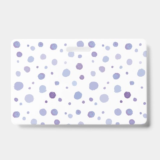 handgemalte Polka Punkte Ausweis (Vorderseite)