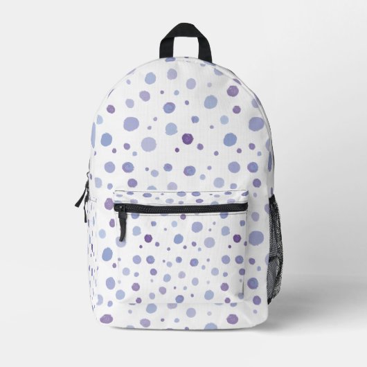 handgemalte Polka Punkte Bedruckter Rucksack (Vorderseite)