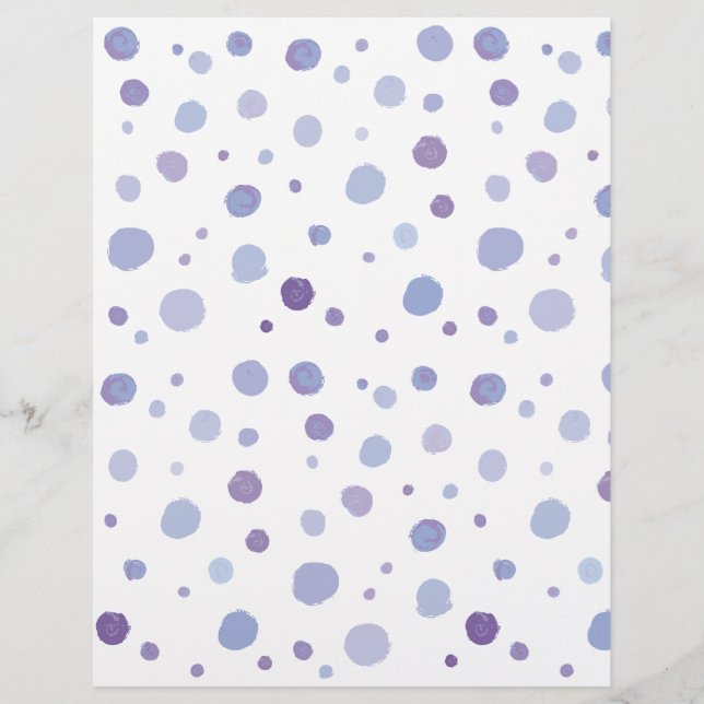 handgemalte Polka Punkte Briefbogen (Vorderseite)