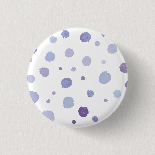 handgemalte Polka Punkte Button (Vorderseite)